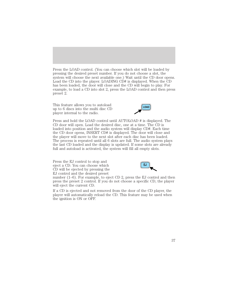 Entertainment systems | FORD 2002 Excursion v.1 User Manual | Page 37 / 296