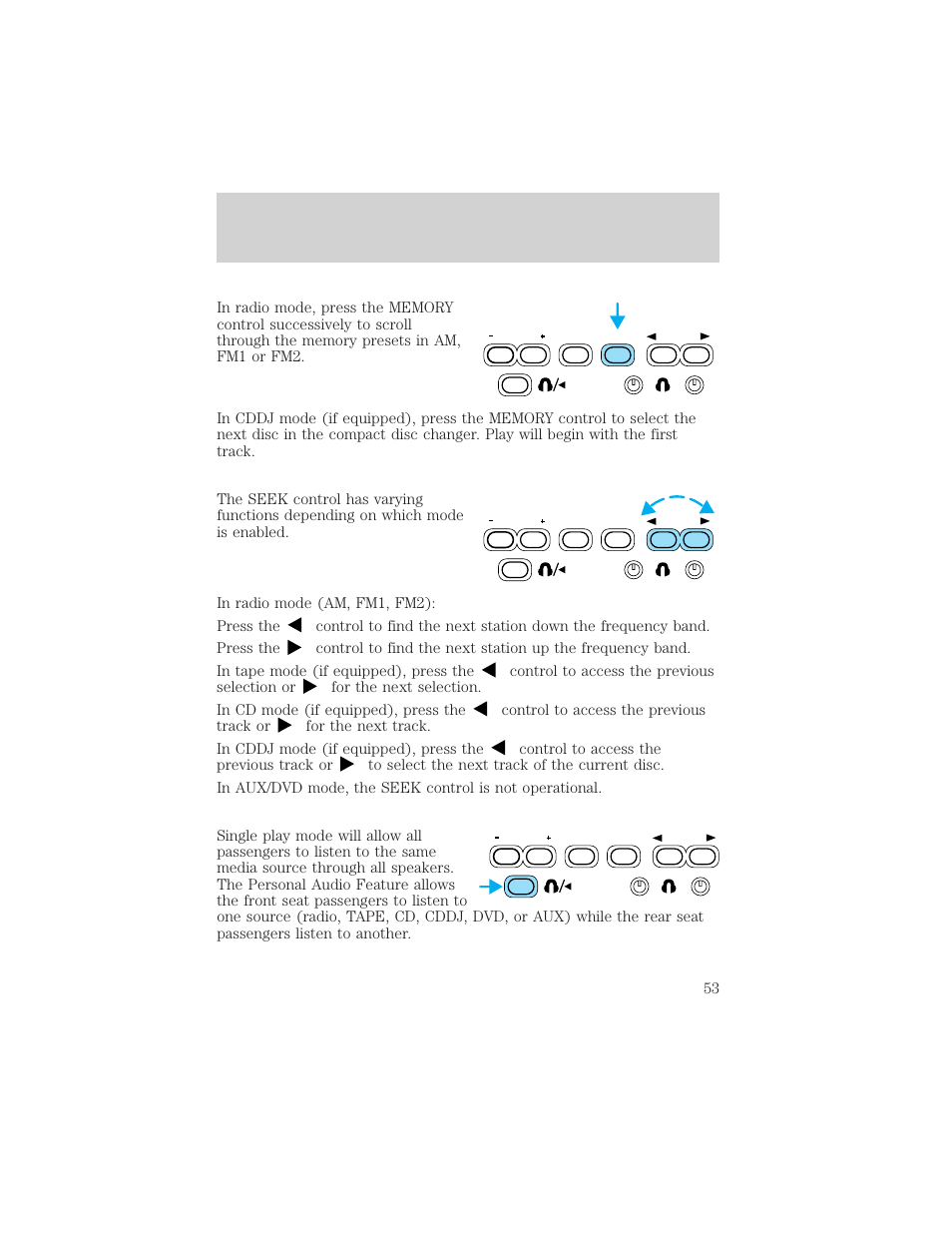 Entertainment systems | FORD 2002 Excursion v.1 User Manual | Page 53 / 296