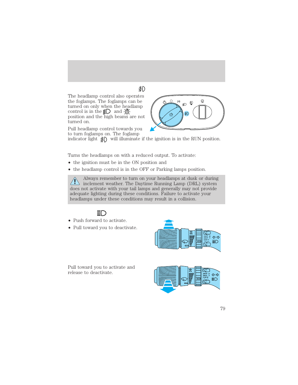 Lights | FORD 2002 Excursion v.1 User Manual | Page 79 / 296