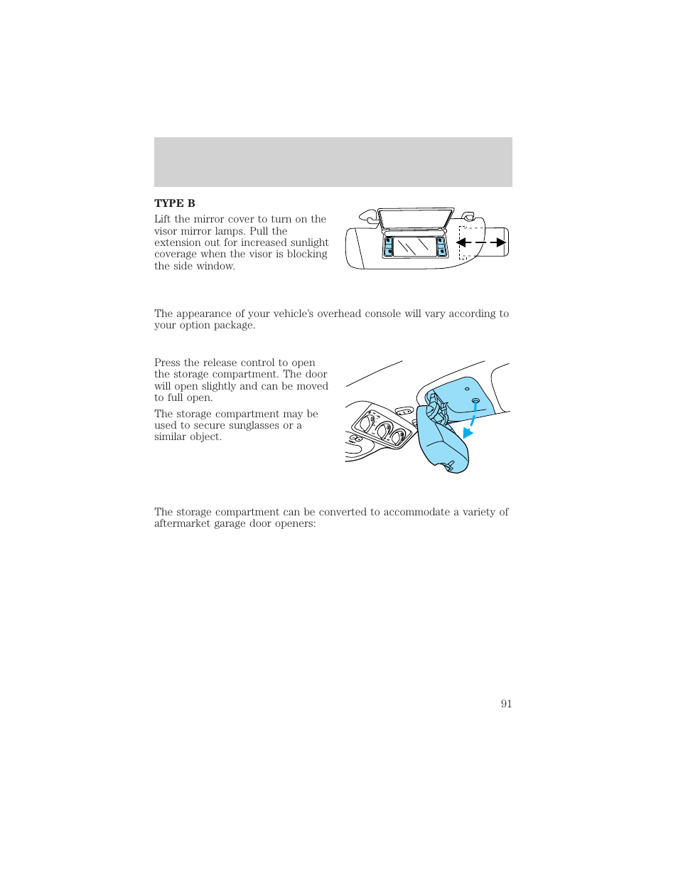 Driver controls | FORD 2002 Excursion v.1 User Manual | Page 91 / 296