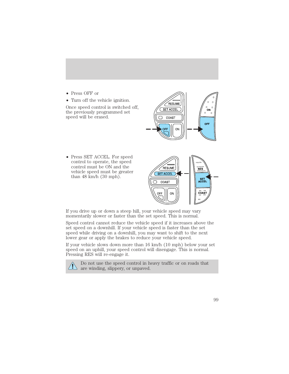 Driver controls | FORD 2002 Excursion v.1 User Manual | Page 99 / 296