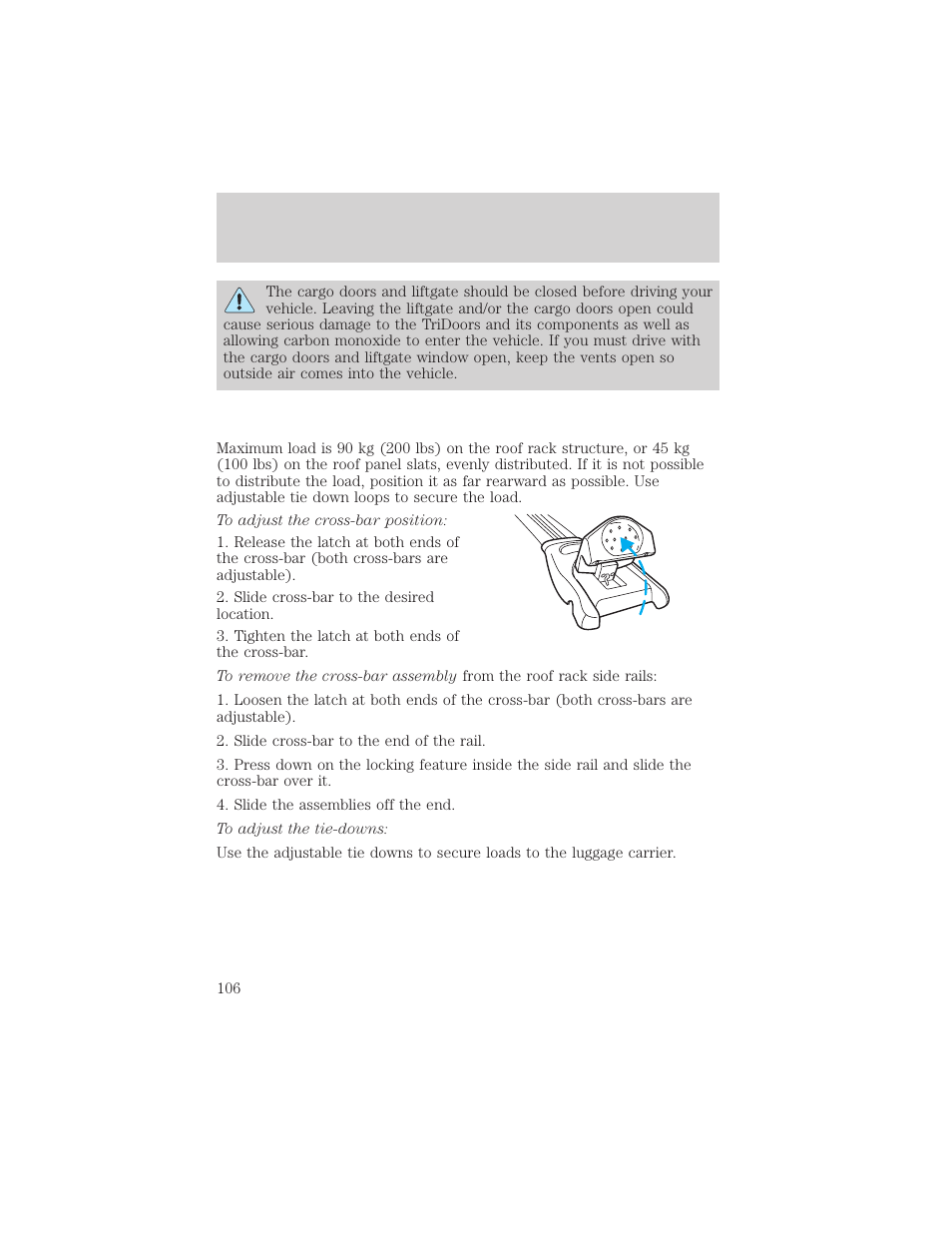 Driver controls | FORD 2002 Excursion v.2 User Manual | Page 106 / 280