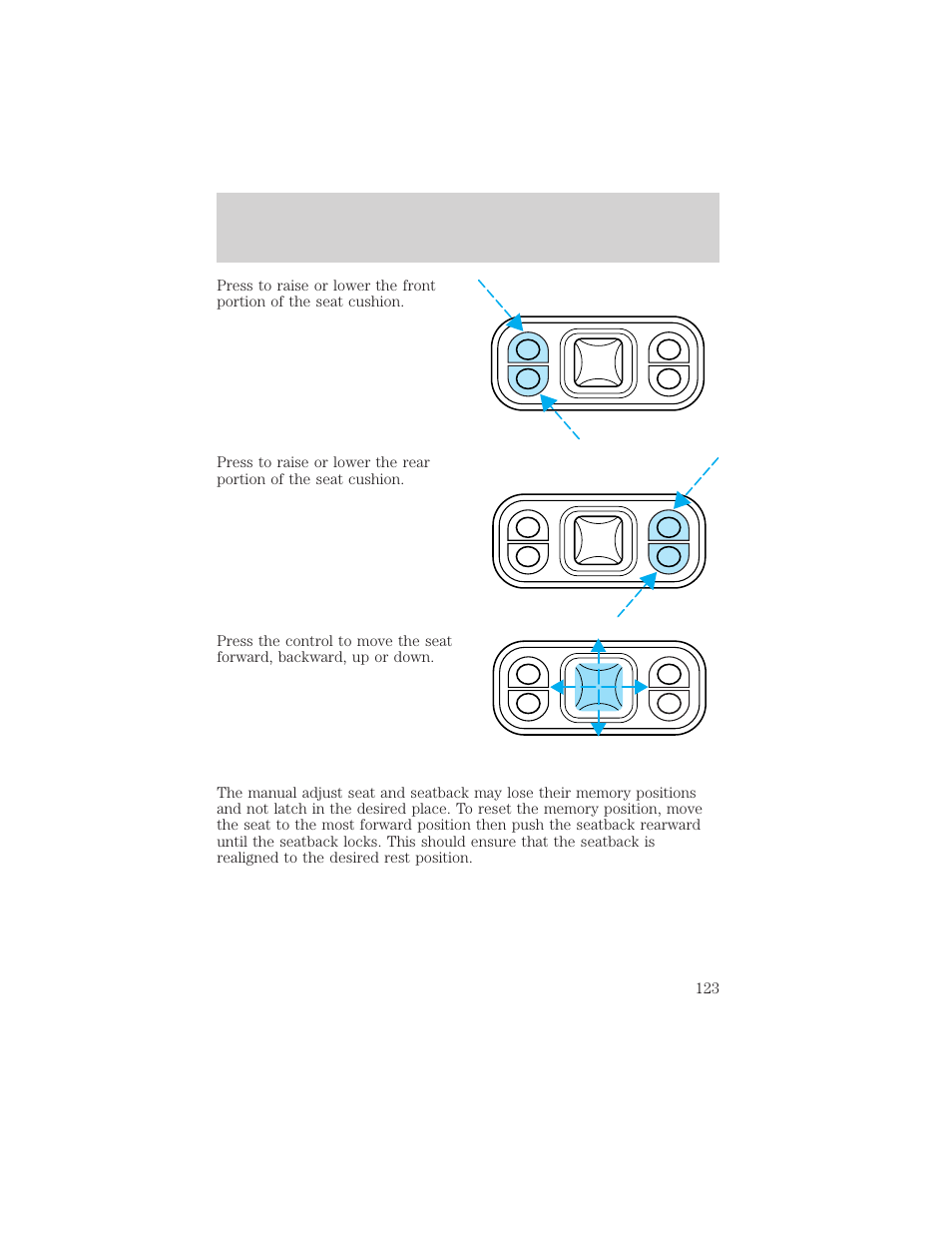 Seating and safety restraints | FORD 2002 Excursion v.2 User Manual | Page 123 / 280