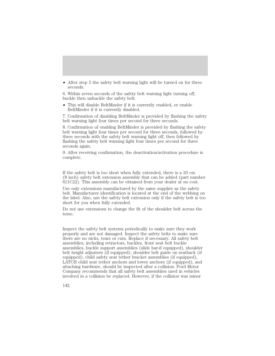 Seating and safety restraints | FORD 2002 Excursion v.2 User Manual | Page 142 / 280