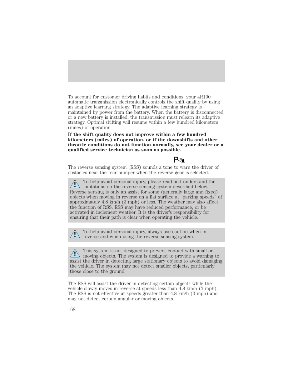 Driving | FORD 2002 Excursion v.2 User Manual | Page 168 / 280