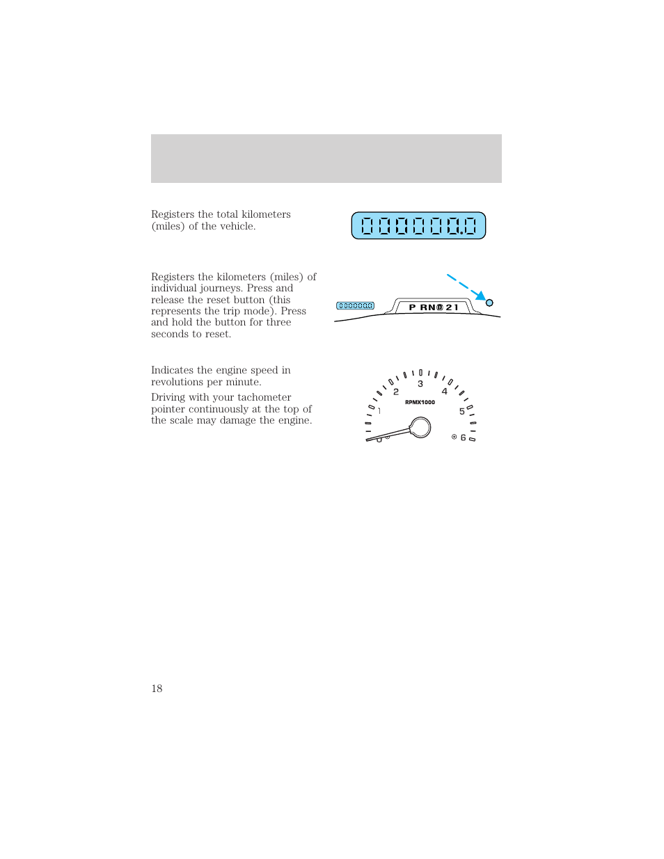 Instrument cluster | FORD 2002 Excursion v.2 User Manual | Page 18 / 280