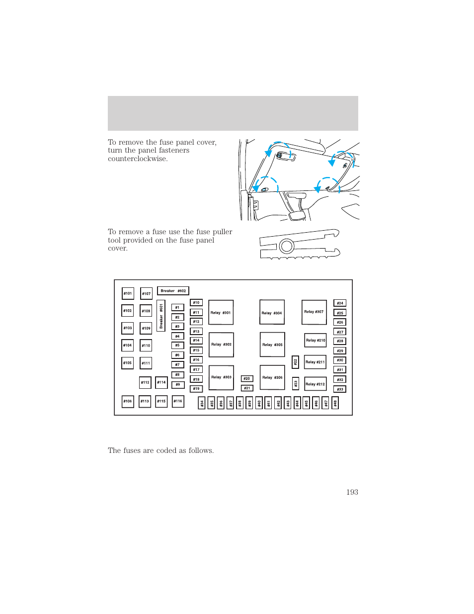 Roadside emergencies | FORD 2002 Excursion v.2 User Manual | Page 193 / 280