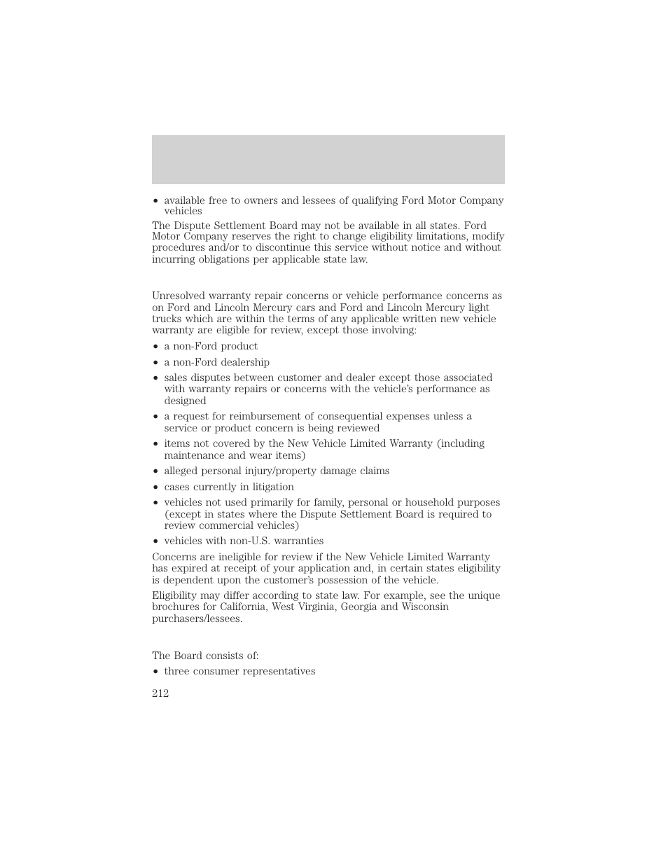 Customer assistance | FORD 2002 Excursion v.2 User Manual | Page 212 / 280