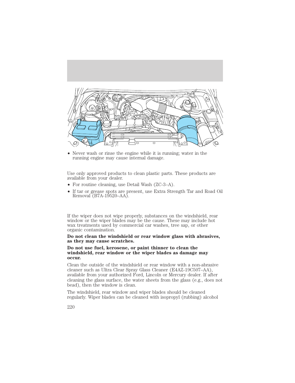 Cleaning | FORD 2002 Excursion v.2 User Manual | Page 220 / 280