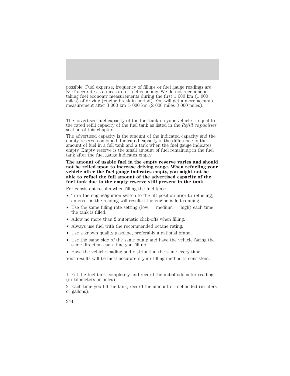 Maintenance and specifications | FORD 2002 Excursion v.2 User Manual | Page 244 / 280