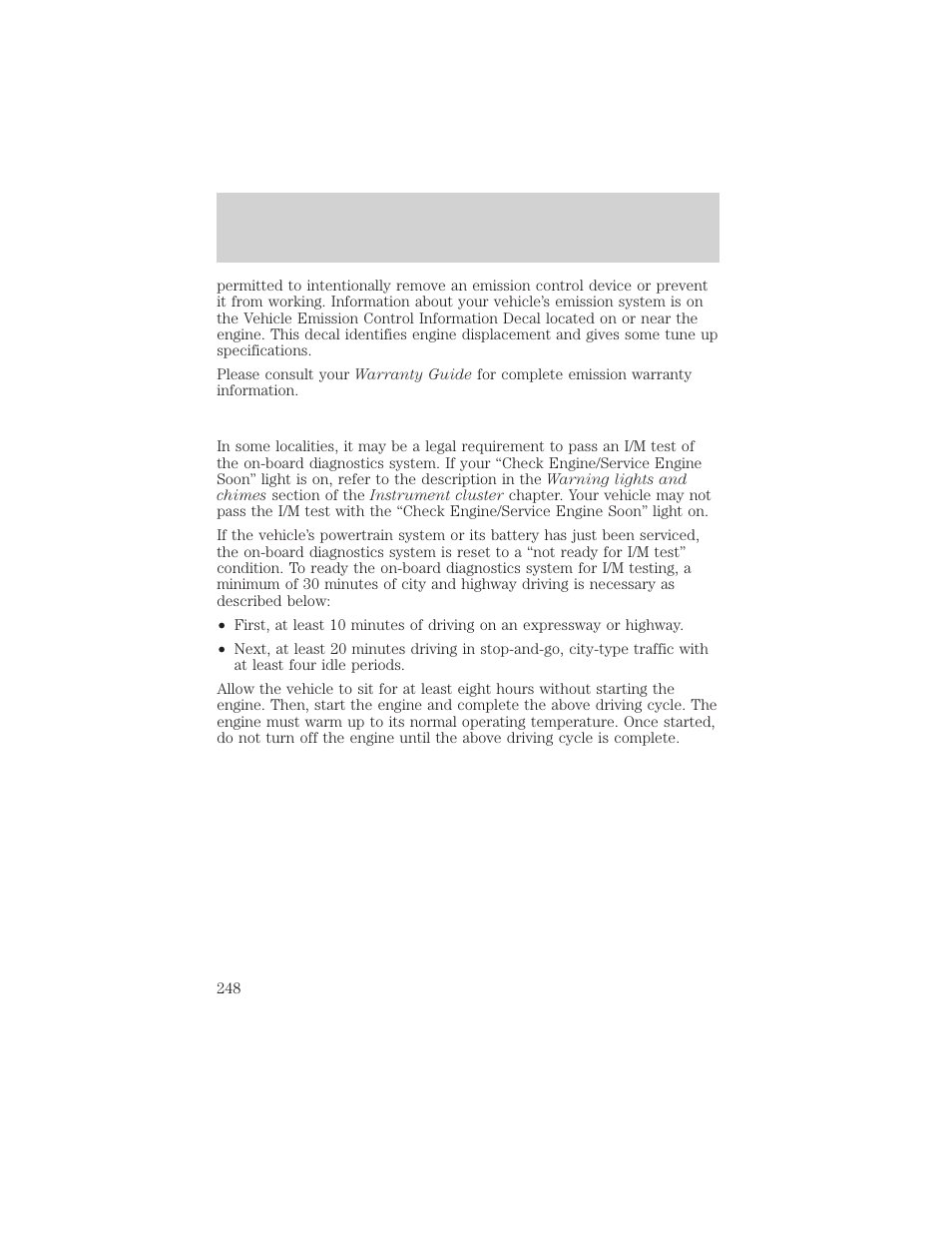 Maintenance and specifications | FORD 2002 Excursion v.2 User Manual | Page 248 / 280