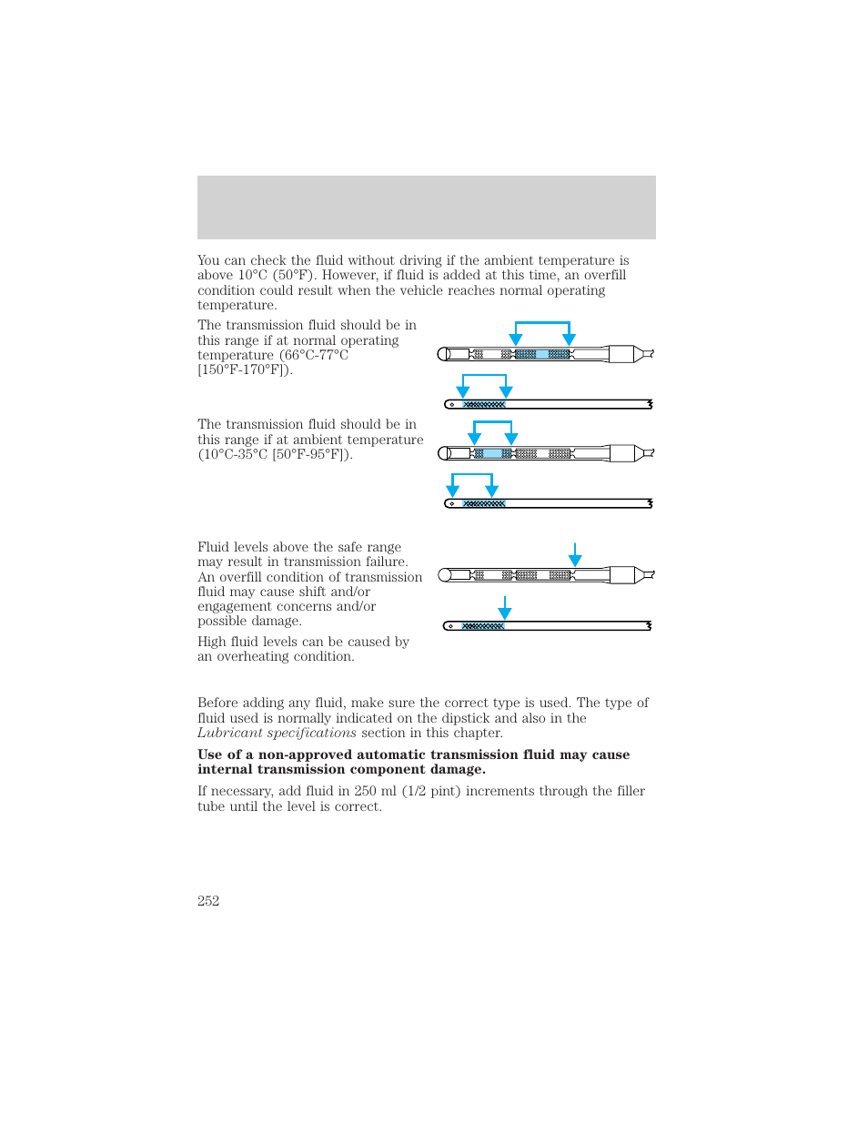 Maintenance and specifications | FORD 2002 Excursion v.2 User Manual | Page 252 / 280