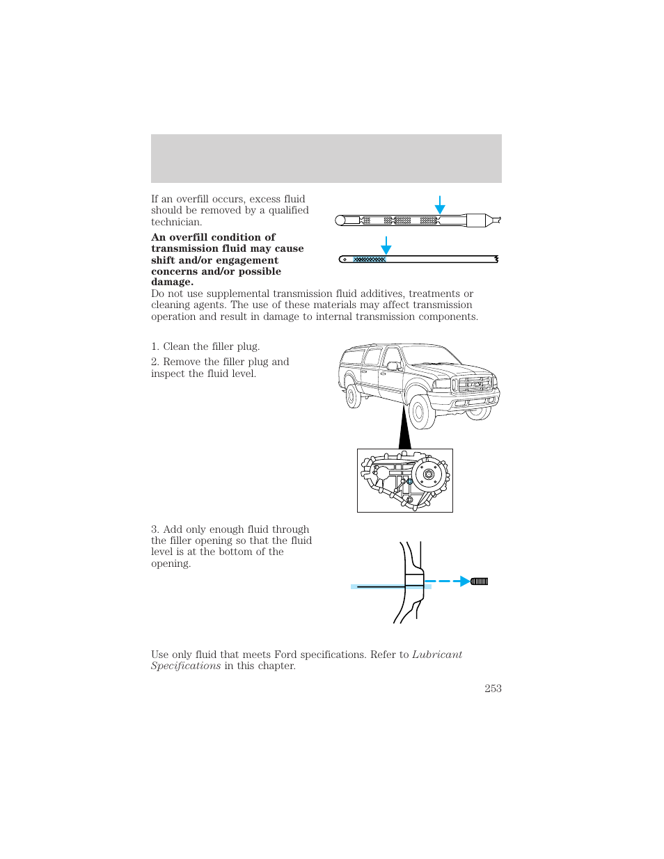Maintenance and specifications | FORD 2002 Excursion v.2 User Manual | Page 253 / 280