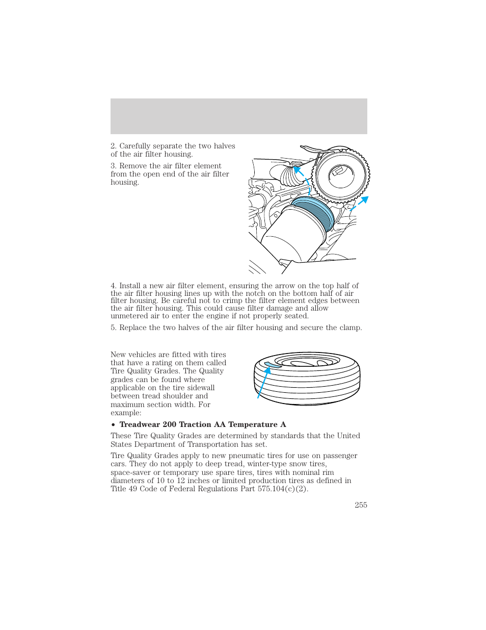 Maintenance and specifications | FORD 2002 Excursion v.2 User Manual | Page 255 / 280