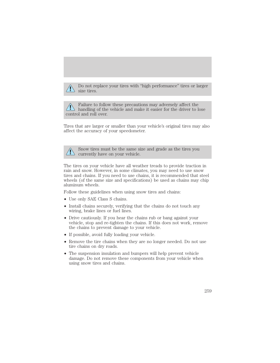 Maintenance and specifications | FORD 2002 Excursion v.2 User Manual | Page 259 / 280