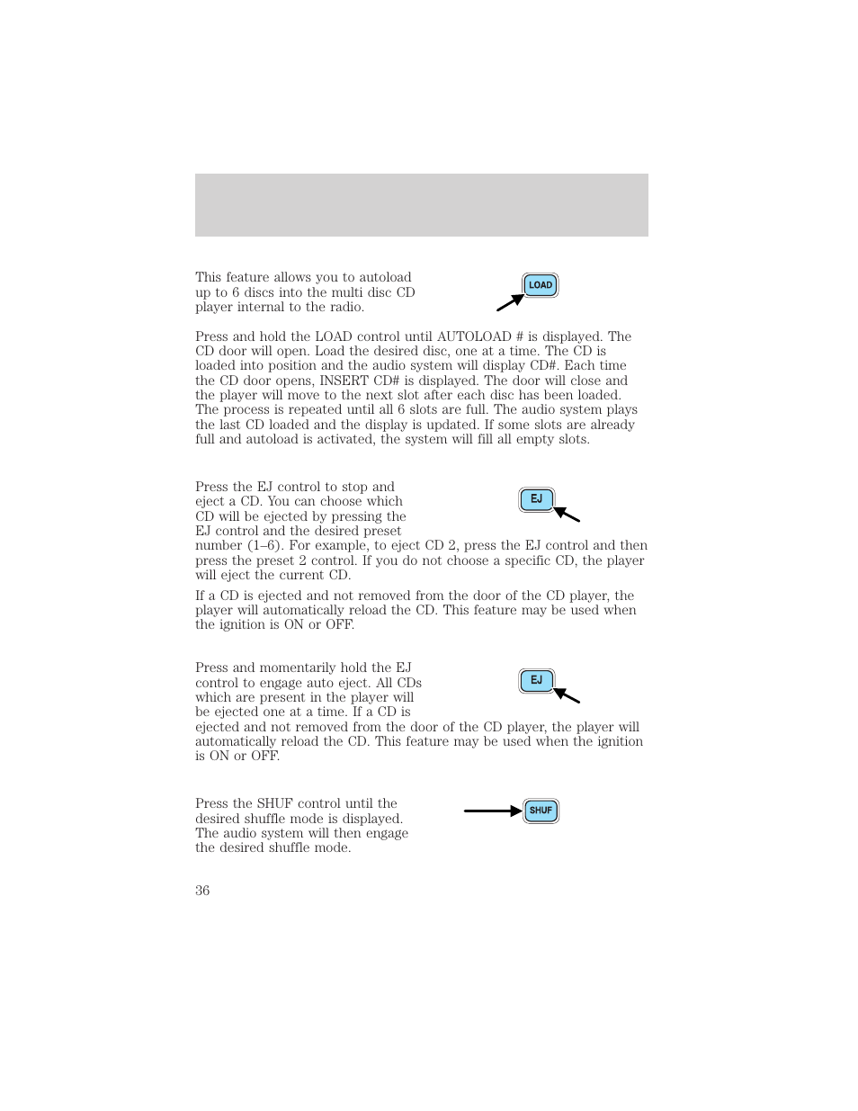 Entertainment systems | FORD 2002 Excursion v.2 User Manual | Page 36 / 280