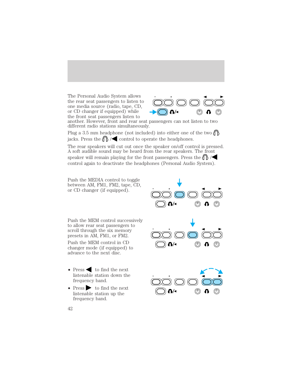 Entertainment systems | FORD 2002 Excursion v.2 User Manual | Page 42 / 280
