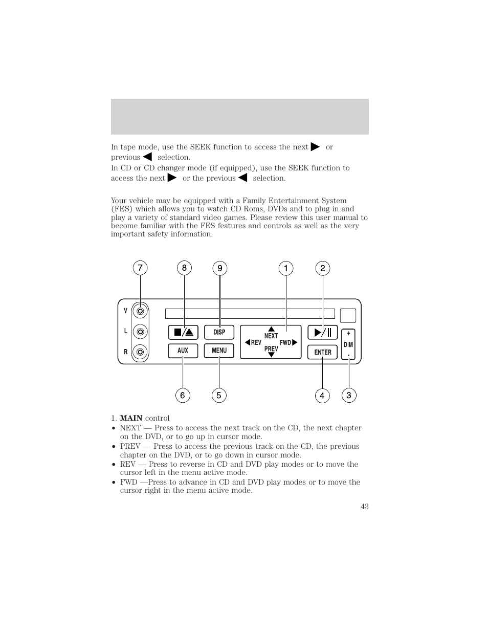 Entertainment systems | FORD 2002 Excursion v.2 User Manual | Page 43 / 280