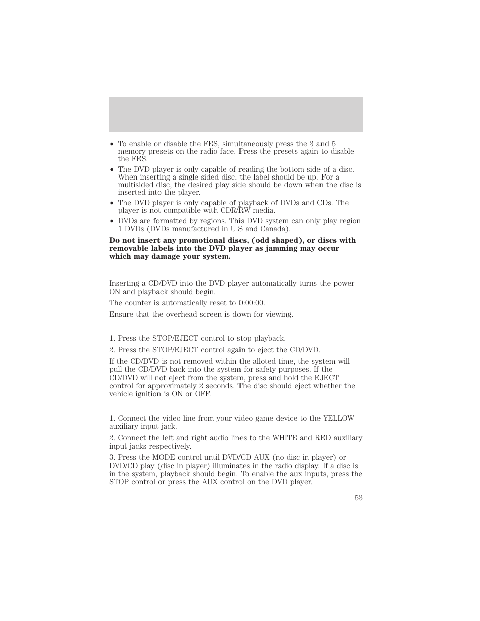 Entertainment systems | FORD 2002 Excursion v.2 User Manual | Page 53 / 280