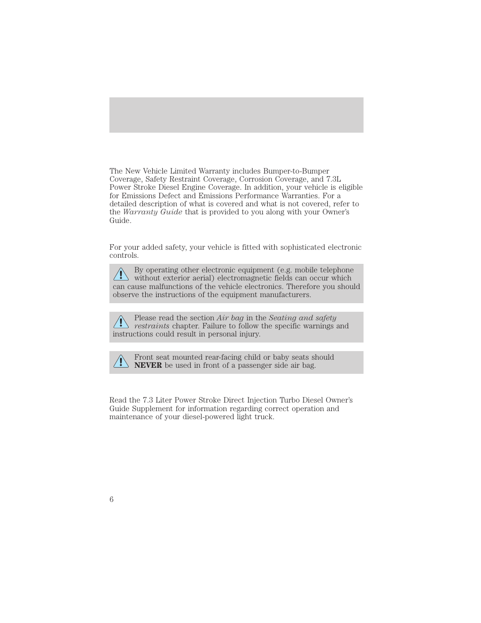 Introduction | FORD 2002 Excursion v.2 User Manual | Page 6 / 280