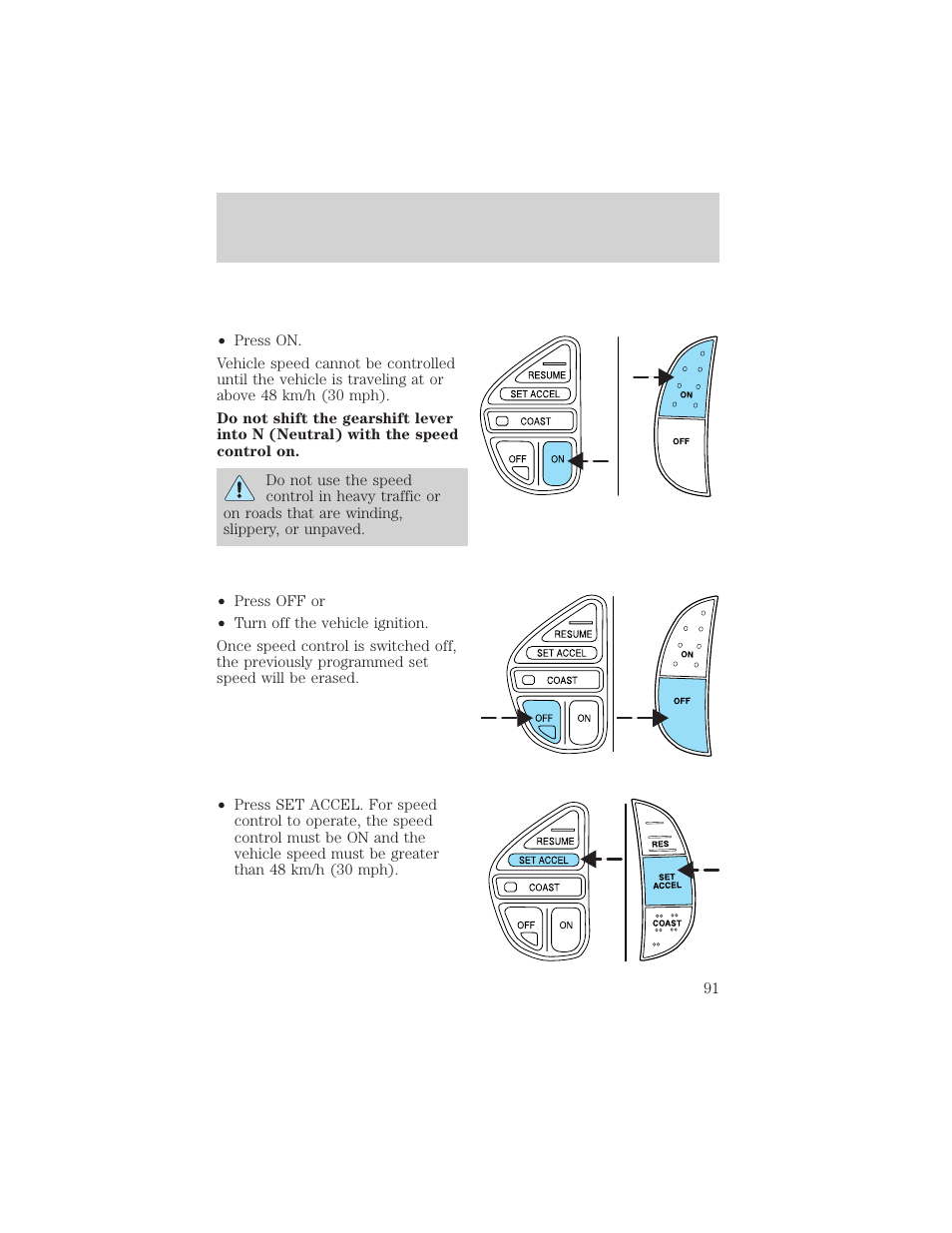 Driver controls | FORD 2002 Excursion v.2 User Manual | Page 91 / 280