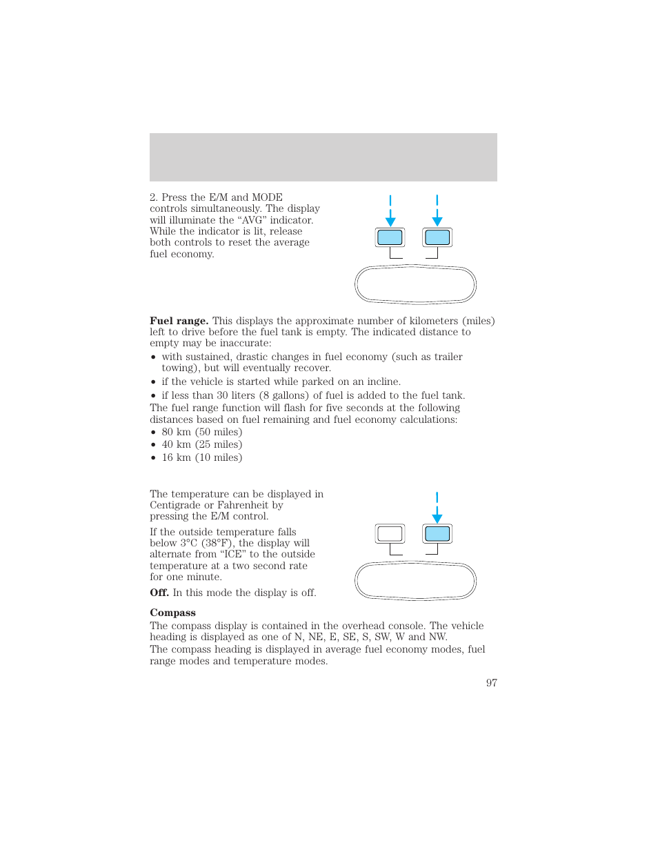 Driver controls | FORD 2002 Excursion v.2 User Manual | Page 97 / 280