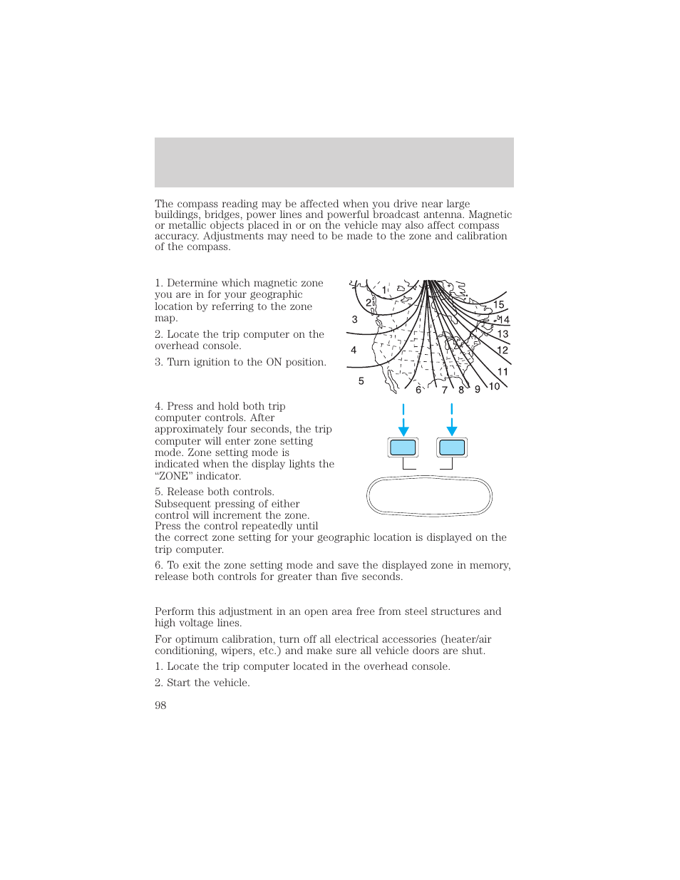Driver controls | FORD 2002 Excursion v.2 User Manual | Page 98 / 280
