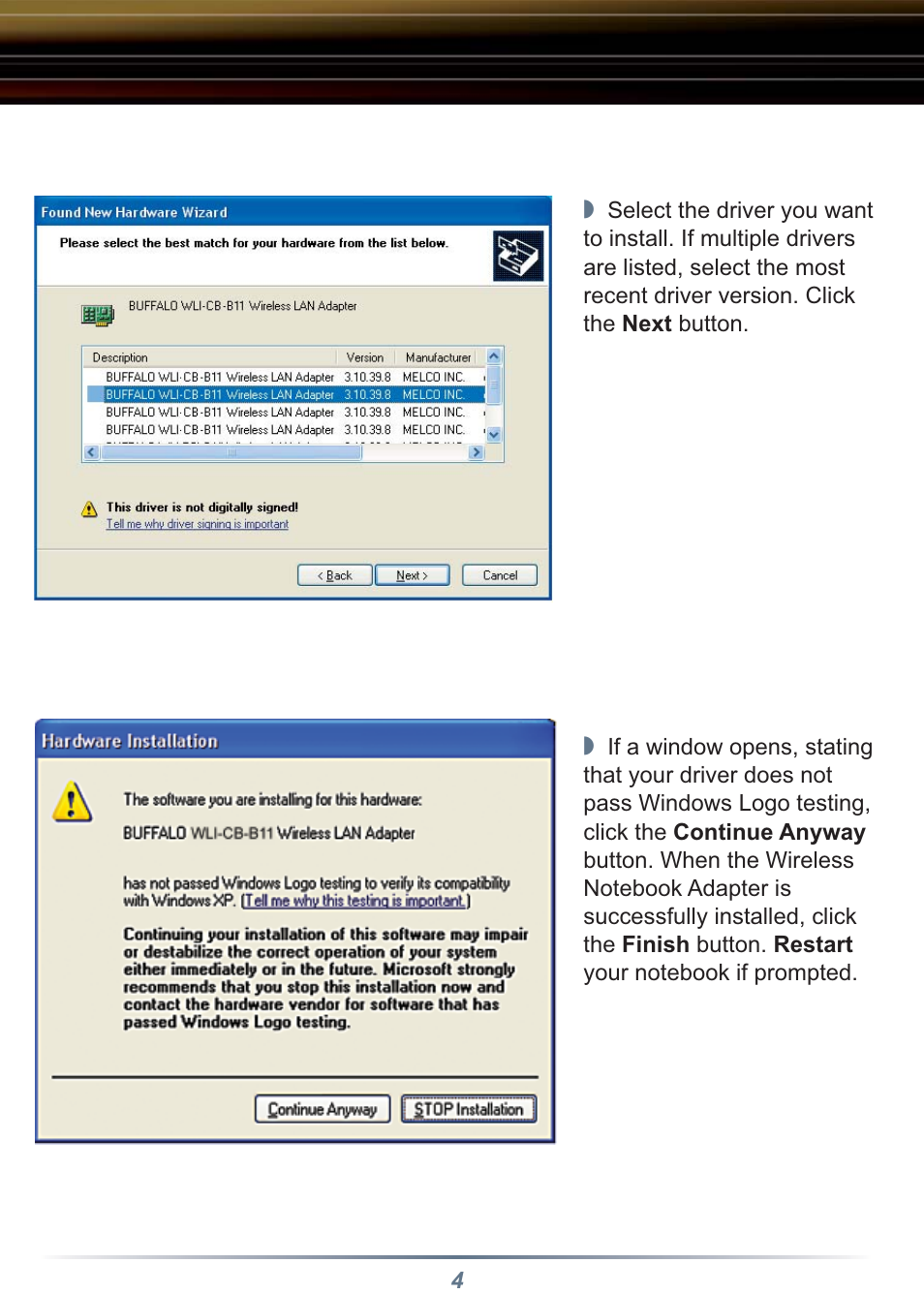 Buffalo Technology Buffalo AirStation WLI-CB-B11 User Manual | Page 4 / 12