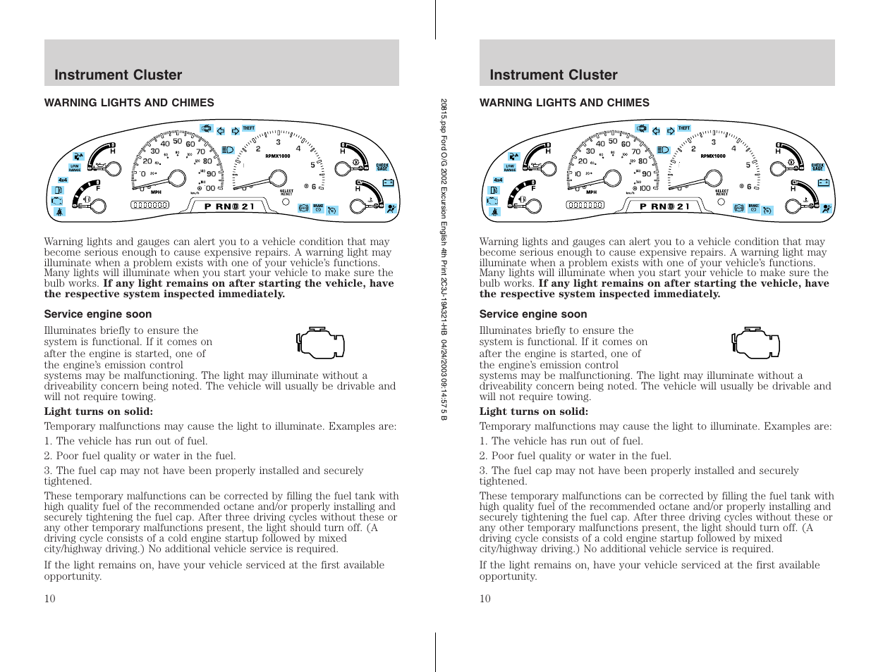 FORD 2002 Excursion v.3 User Manual | Page 10 / 272
