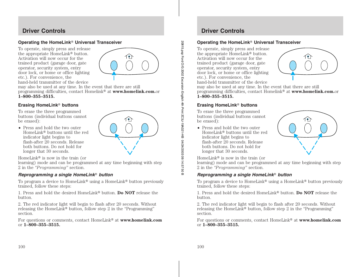 FORD 2002 Excursion v.3 User Manual | Page 100 / 272