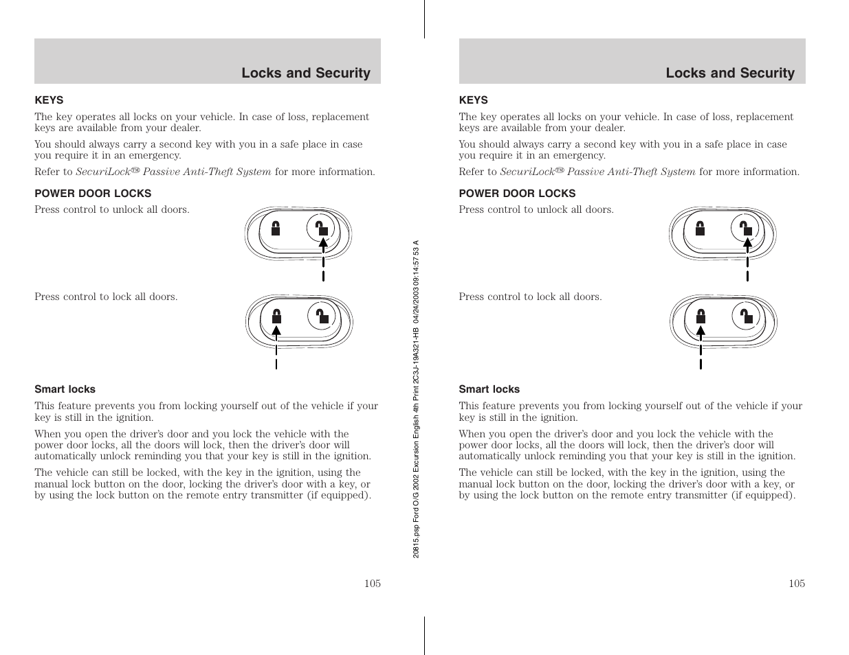 FORD 2002 Excursion v.3 User Manual | Page 105 / 272