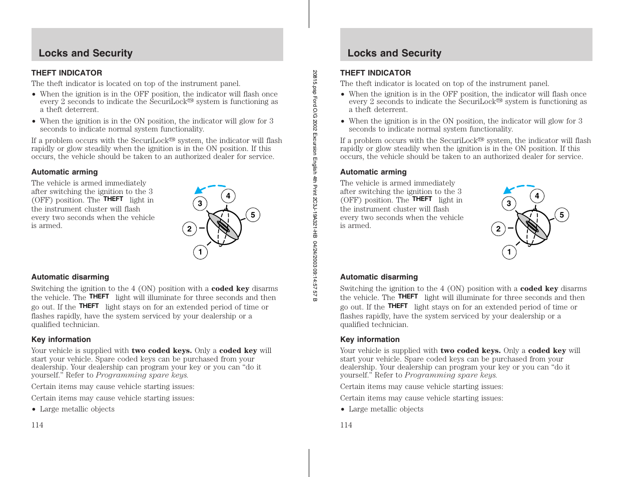 FORD 2002 Excursion v.3 User Manual | Page 114 / 272
