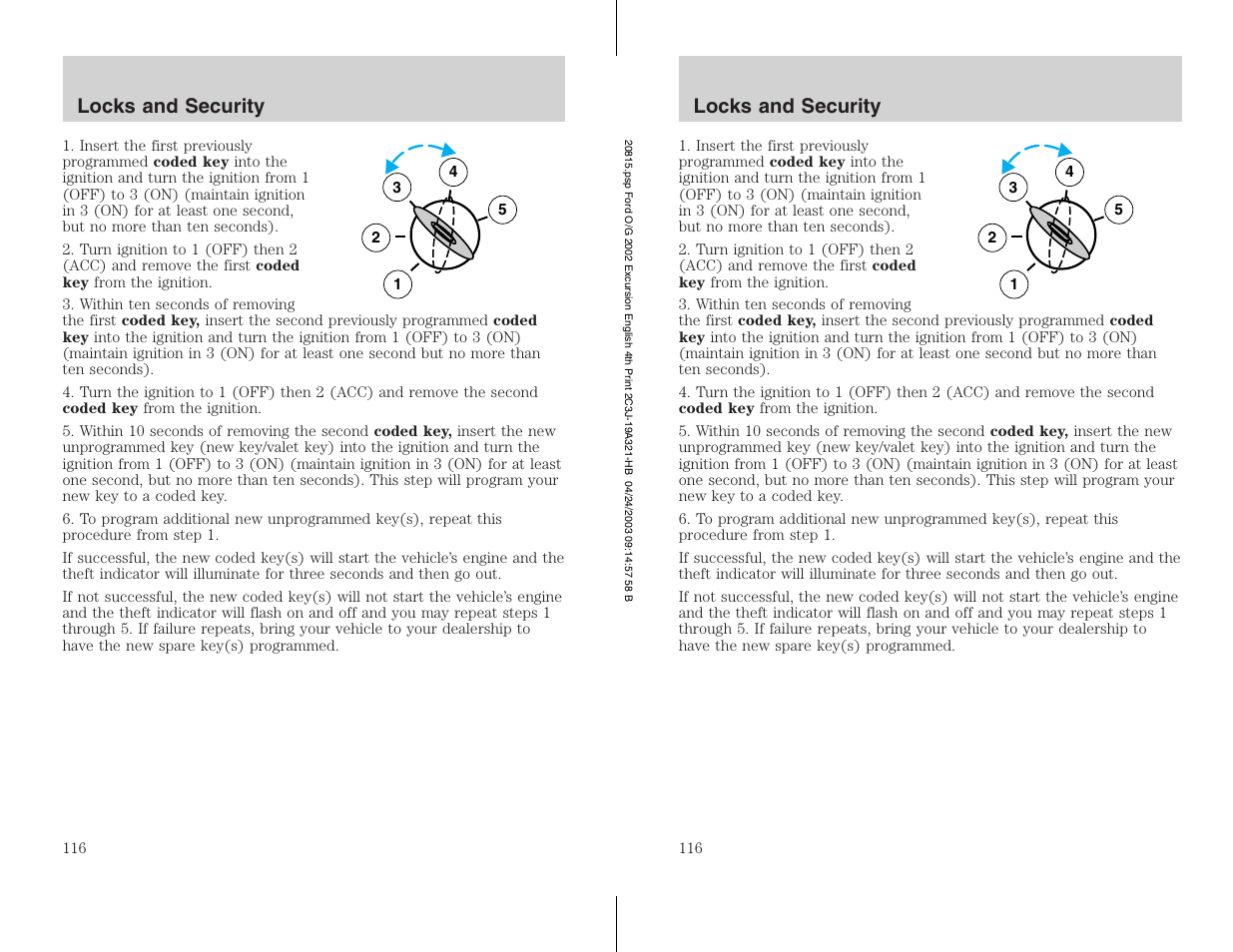 FORD 2002 Excursion v.3 User Manual | Page 116 / 272