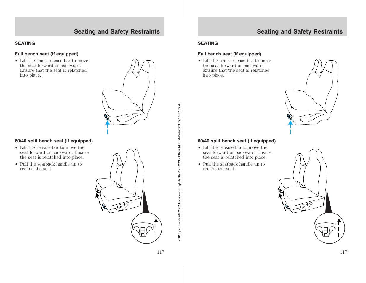 FORD 2002 Excursion v.3 User Manual | Page 117 / 272