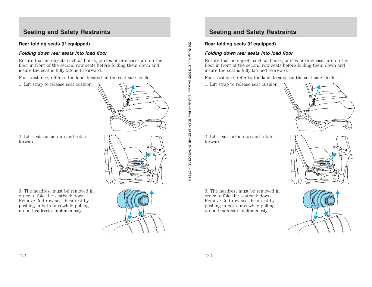 FORD 2002 Excursion v.3 User Manual | Page 122 / 272