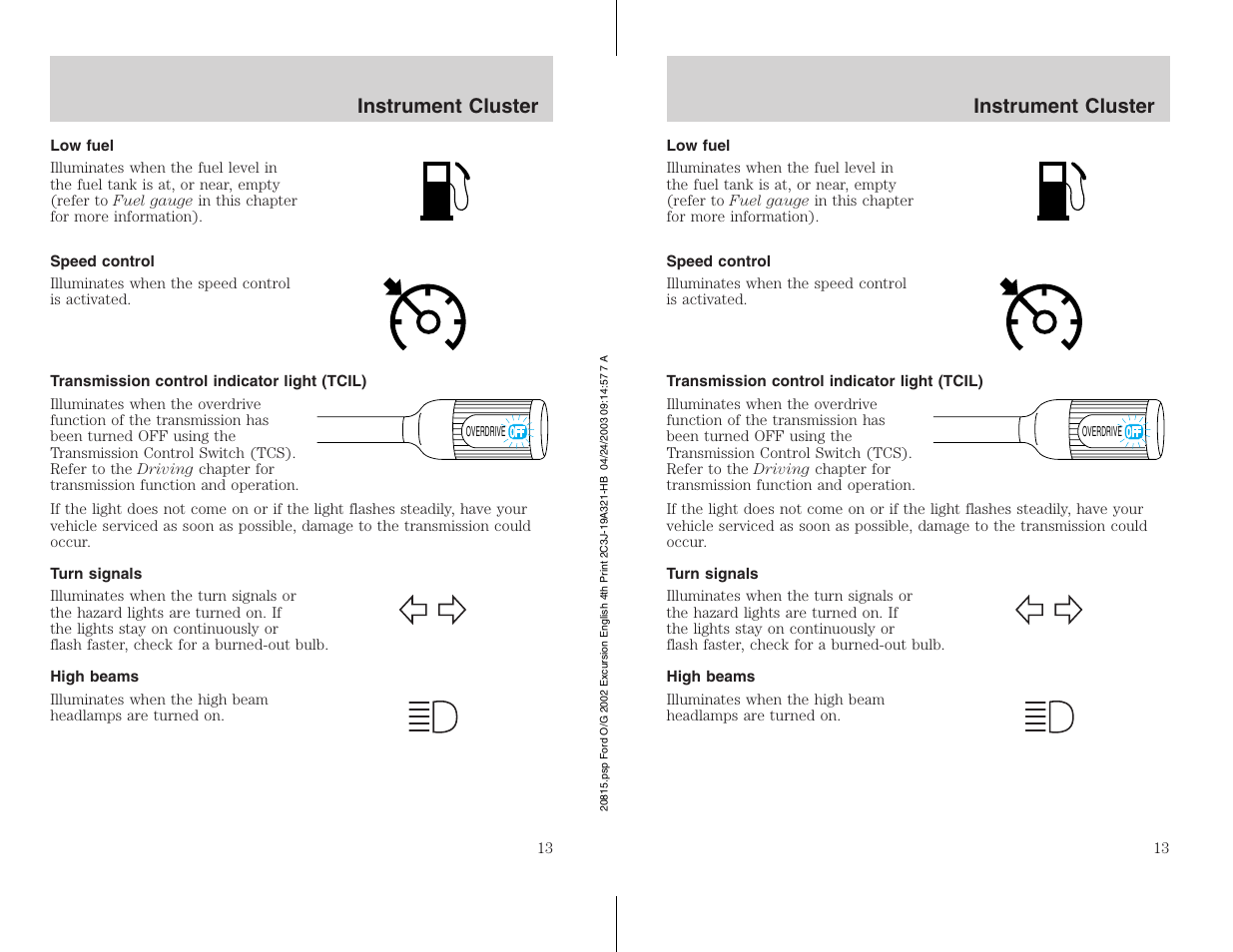 FORD 2002 Excursion v.3 User Manual | Page 13 / 272