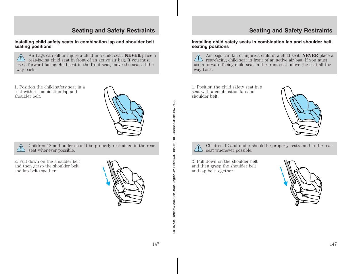 FORD 2002 Excursion v.3 User Manual | Page 147 / 272