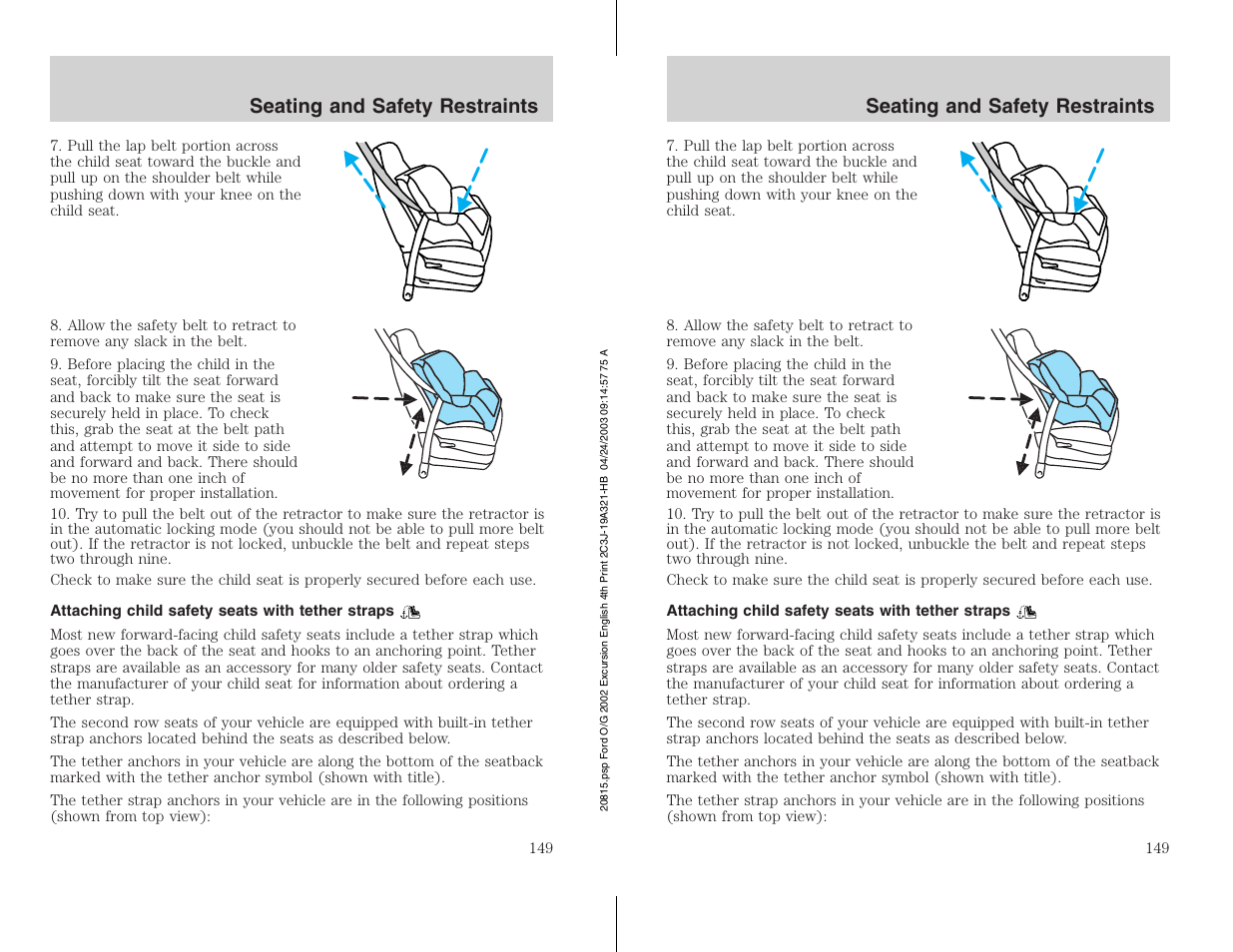 FORD 2002 Excursion v.3 User Manual | Page 149 / 272