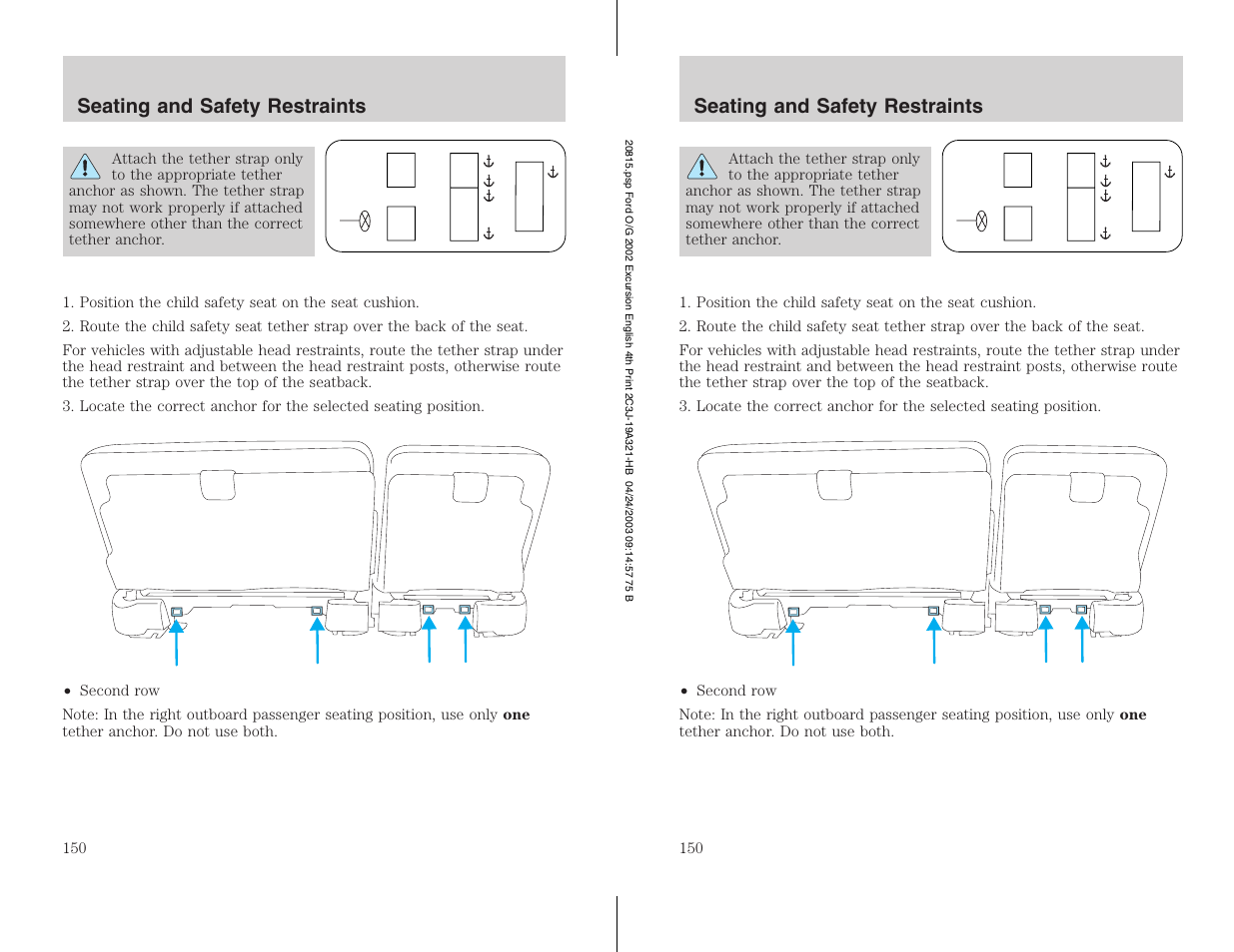 FORD 2002 Excursion v.3 User Manual | Page 150 / 272