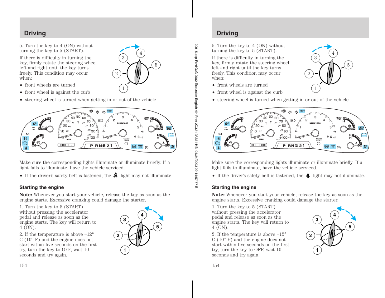 FORD 2002 Excursion v.3 User Manual | Page 154 / 272