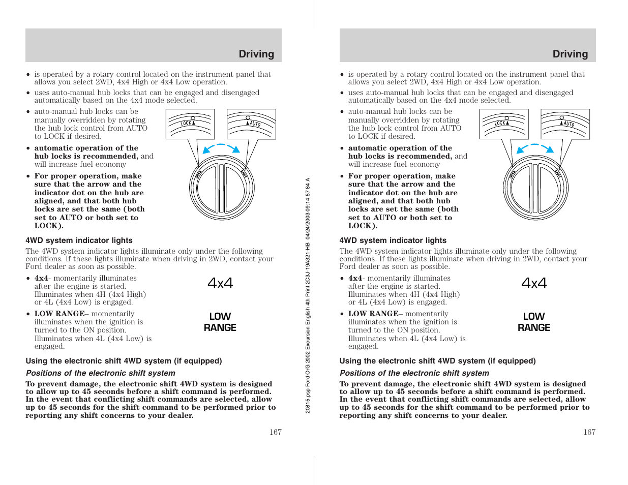 FORD 2002 Excursion v.3 User Manual | Page 167 / 272