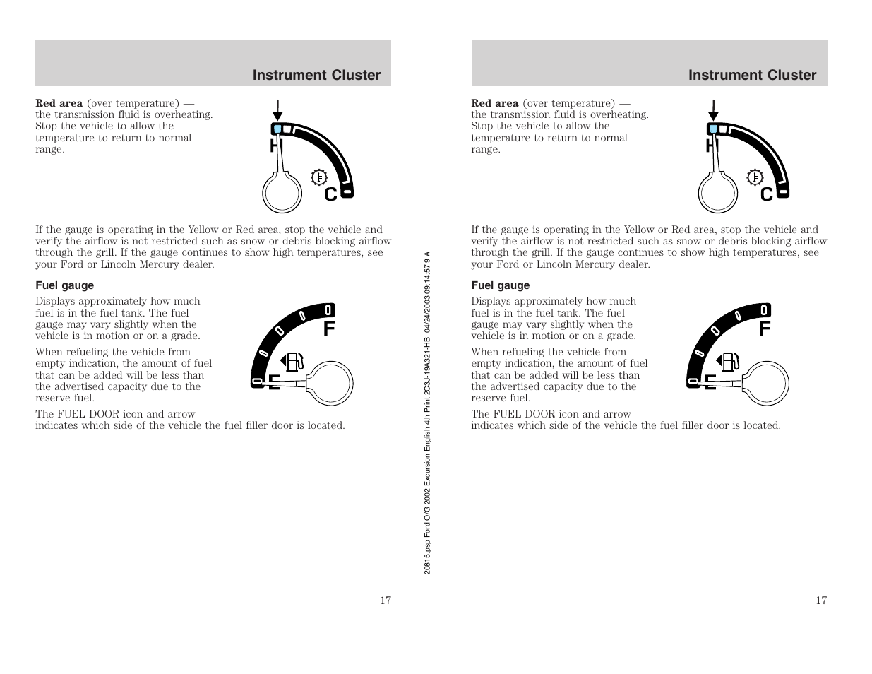 FORD 2002 Excursion v.3 User Manual | Page 17 / 272