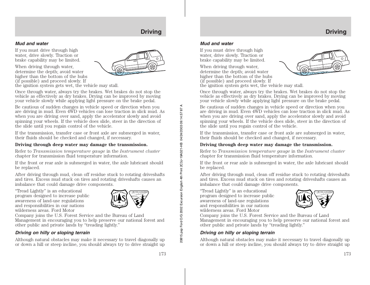 FORD 2002 Excursion v.3 User Manual | Page 173 / 272