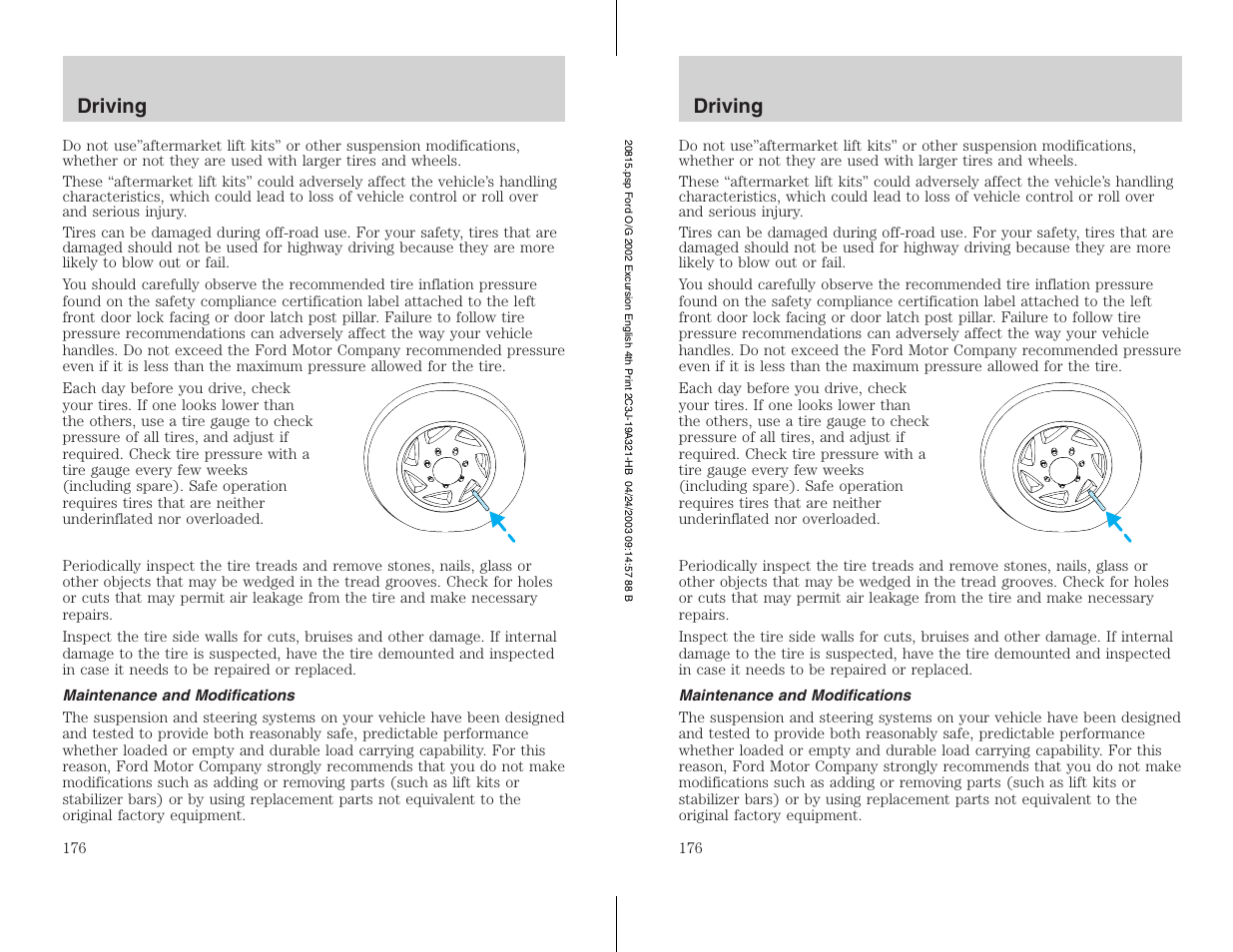 FORD 2002 Excursion v.3 User Manual | Page 176 / 272