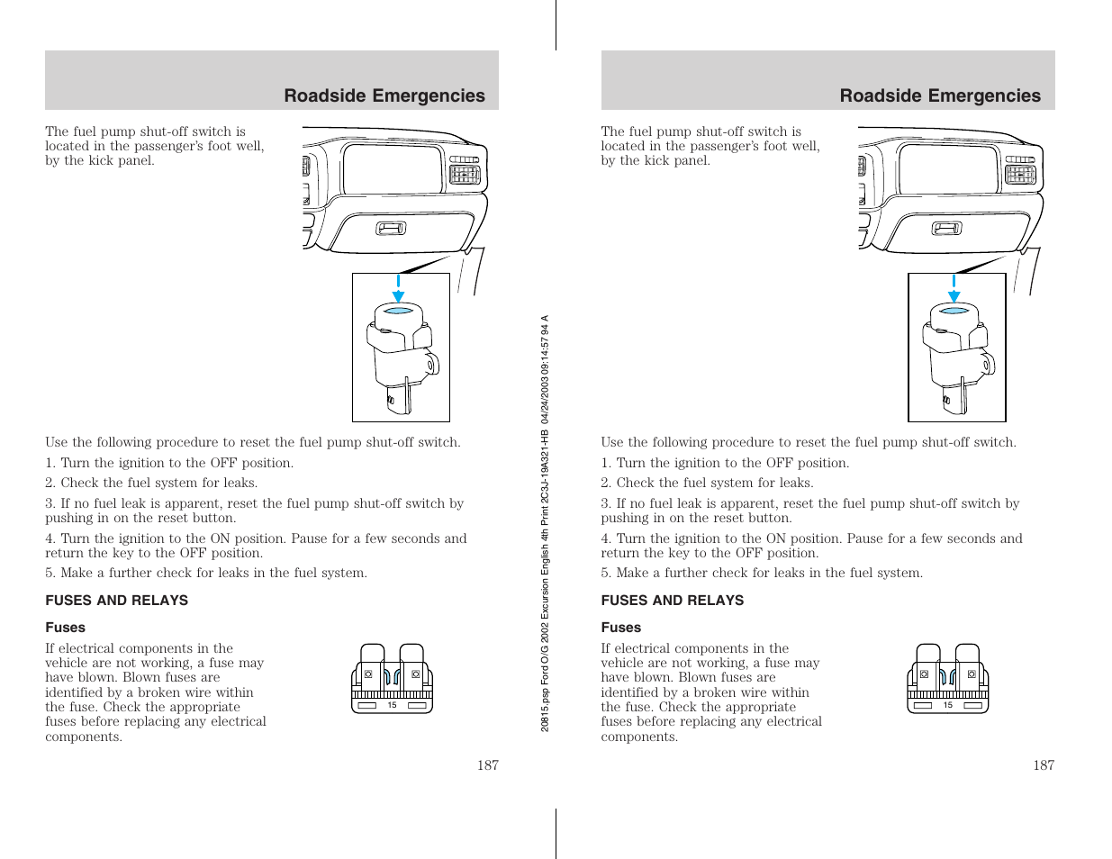 FORD 2002 Excursion v.3 User Manual | Page 187 / 272