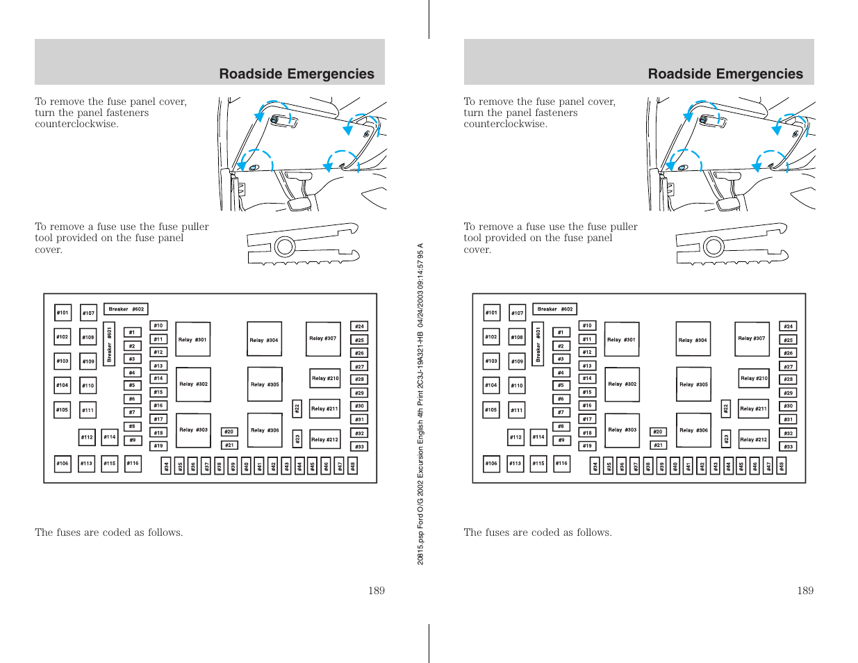 FORD 2002 Excursion v.3 User Manual | Page 189 / 272