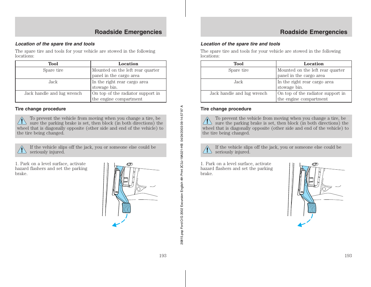 FORD 2002 Excursion v.3 User Manual | Page 193 / 272