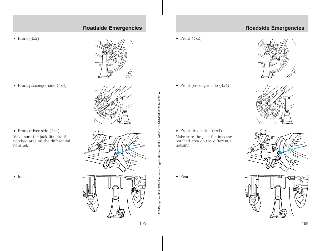 FORD 2002 Excursion v.3 User Manual | Page 195 / 272