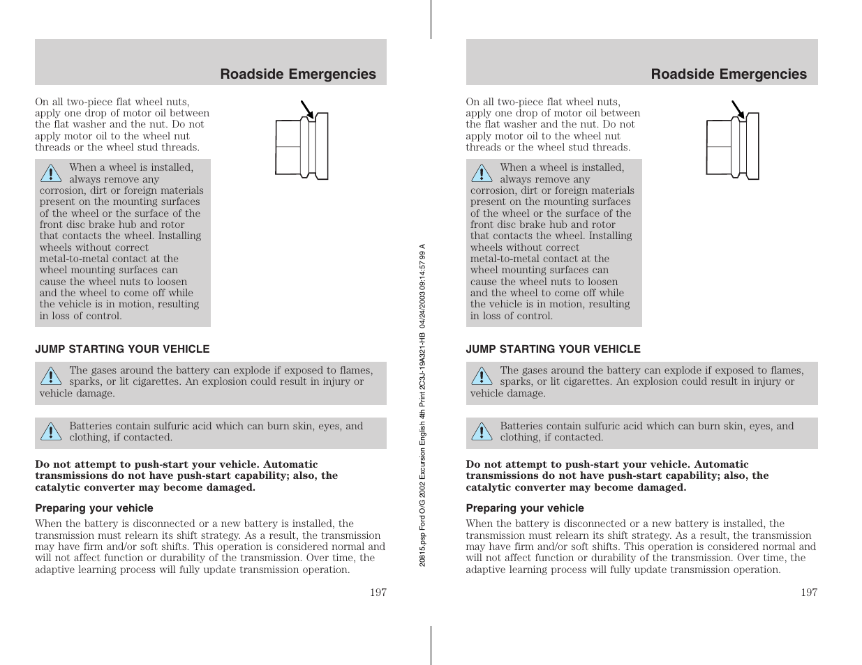 FORD 2002 Excursion v.3 User Manual | Page 197 / 272