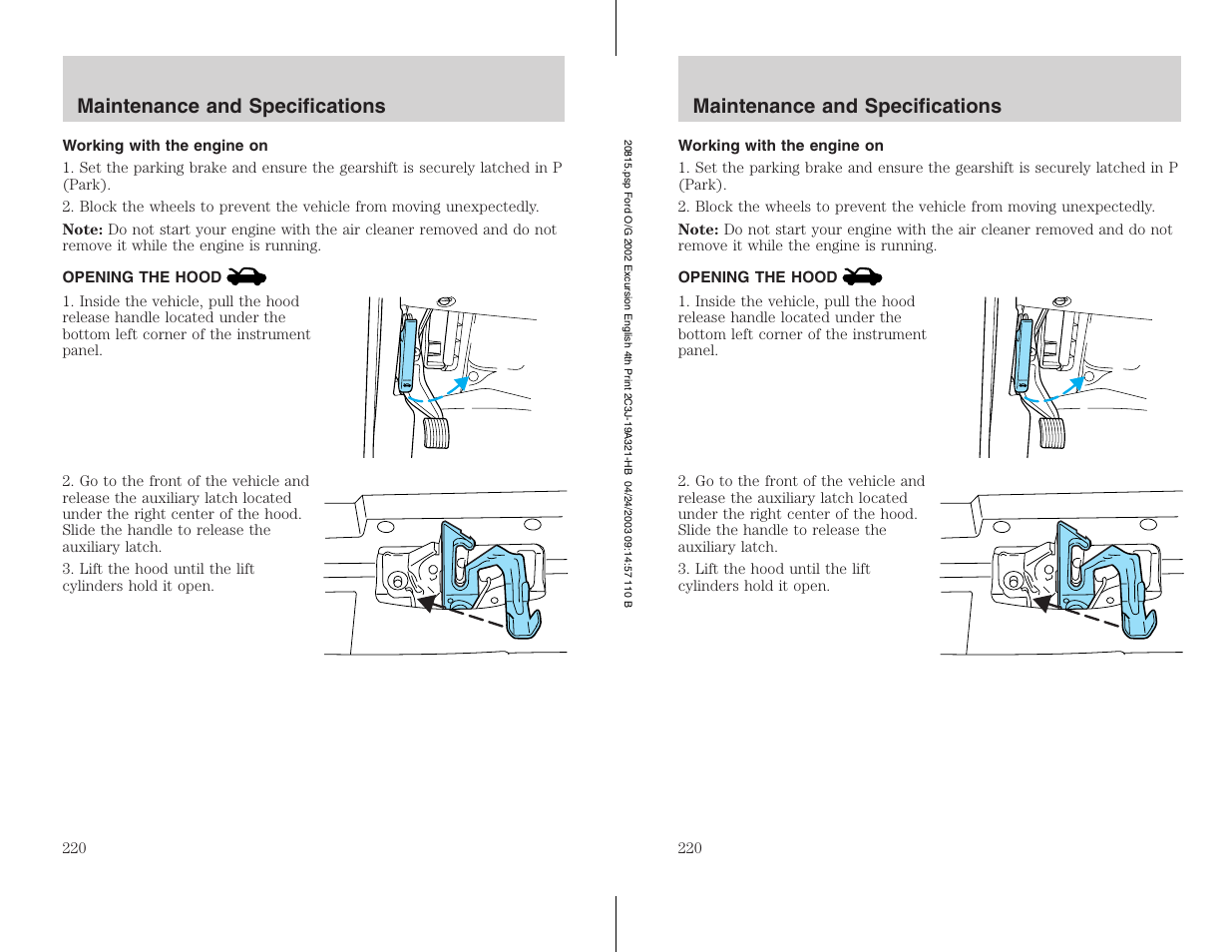 FORD 2002 Excursion v.3 User Manual | Page 220 / 272